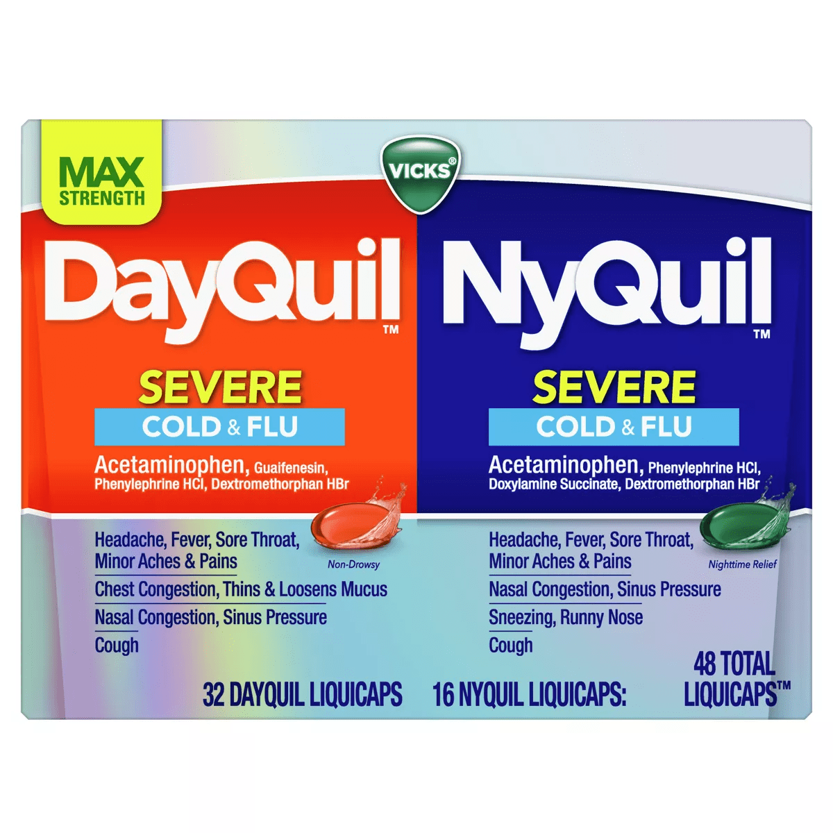 Vicks Dayquil & Nyquil Severe Cold & Flu Liquicaps - Image 9