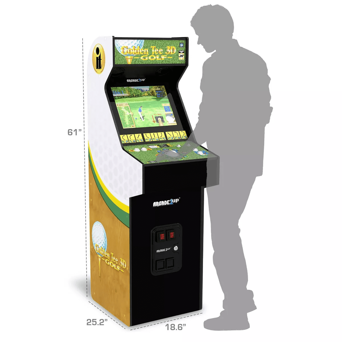 Arcade1Up Golden Tee 3D 35Th Anniversary Deluxe Arcade Machine - Image 4