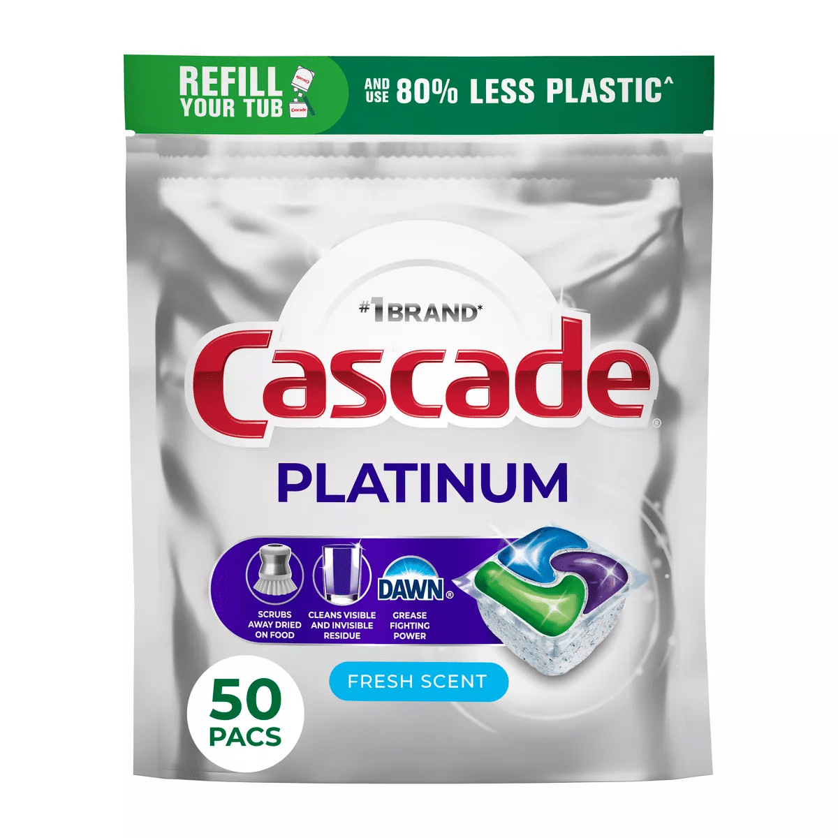 Cascade Platinum Action Pacs Dishwasher Detergent - Fresh - Image 13