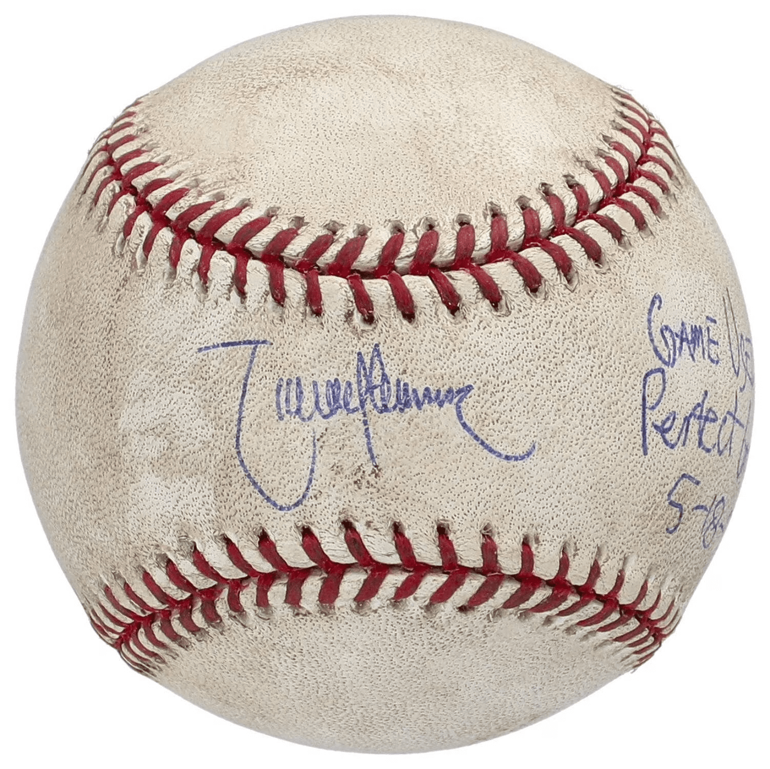 Historic Randy Johnson 2004 Perfect Game Signed Inscribed Game Used Baseball JSA