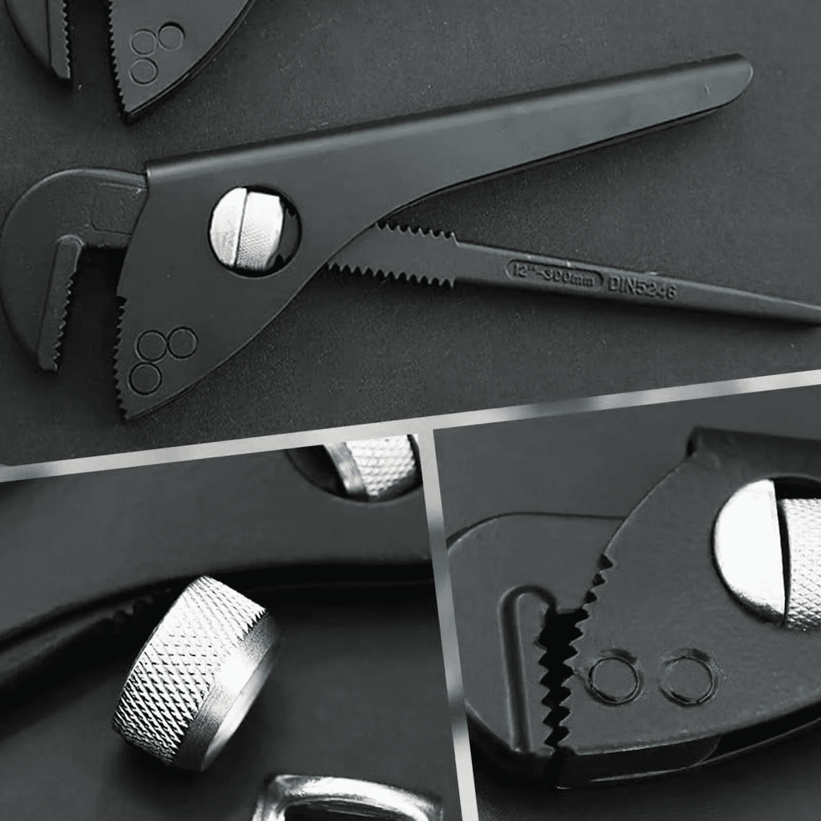 Adjustable Multi-Functional Pipe Wrench, 7-12 Inch Industrial Grade Steel Tool for Plumbing and Car Repairs - Image 5