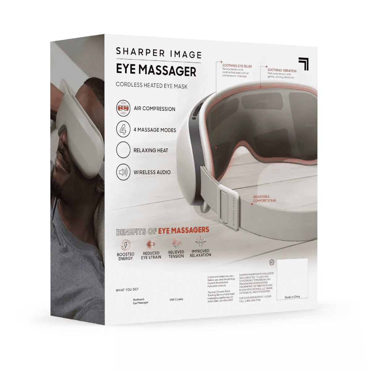 Sharper Image Massaging Eye Mask Lite - Image 8