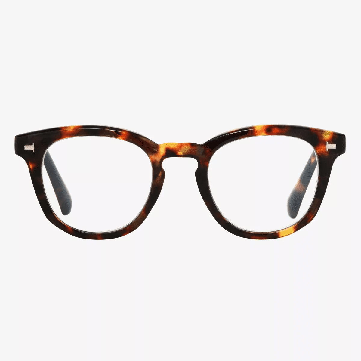 Women'S Plastic round Blue Light Filtering Glasses - Universal Thread Brown/Tortoise Print Diopter