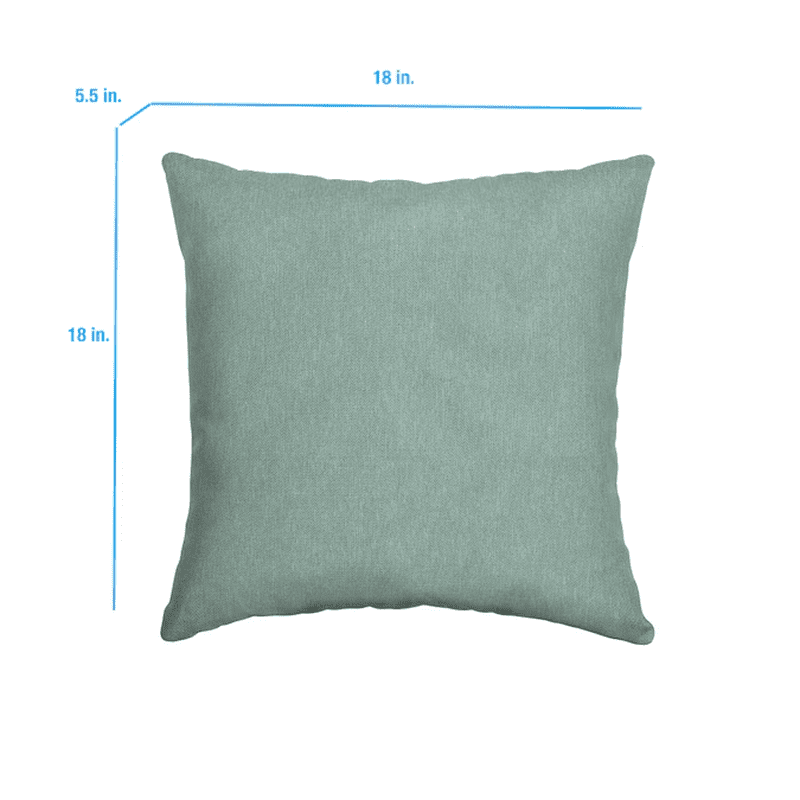 2 -Pack Solid Teal Square (No Theme) Throw Pillow - Image 4