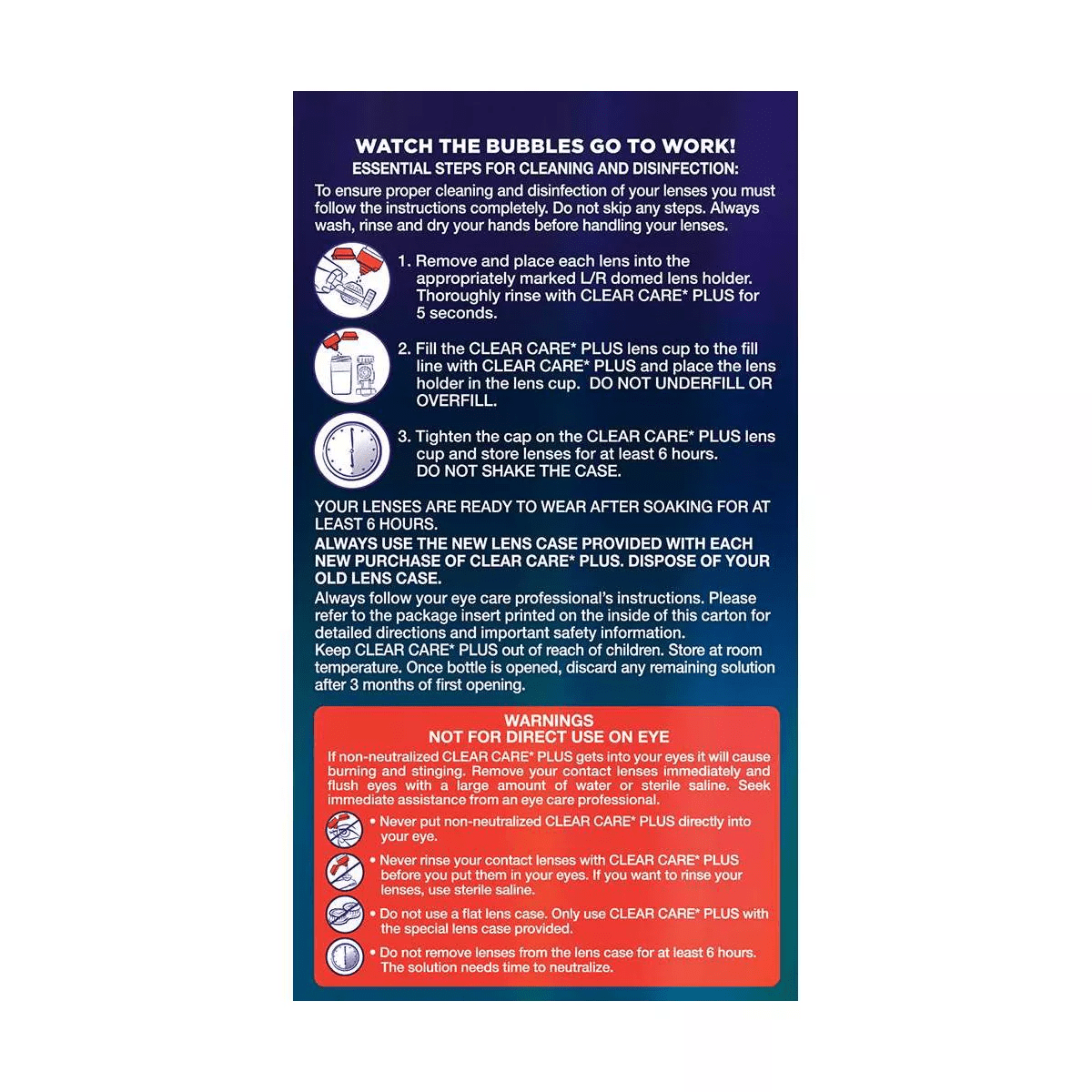 Clear Care plus with Hydraglyde Lens Solution - 3 Fl Oz - Image 3