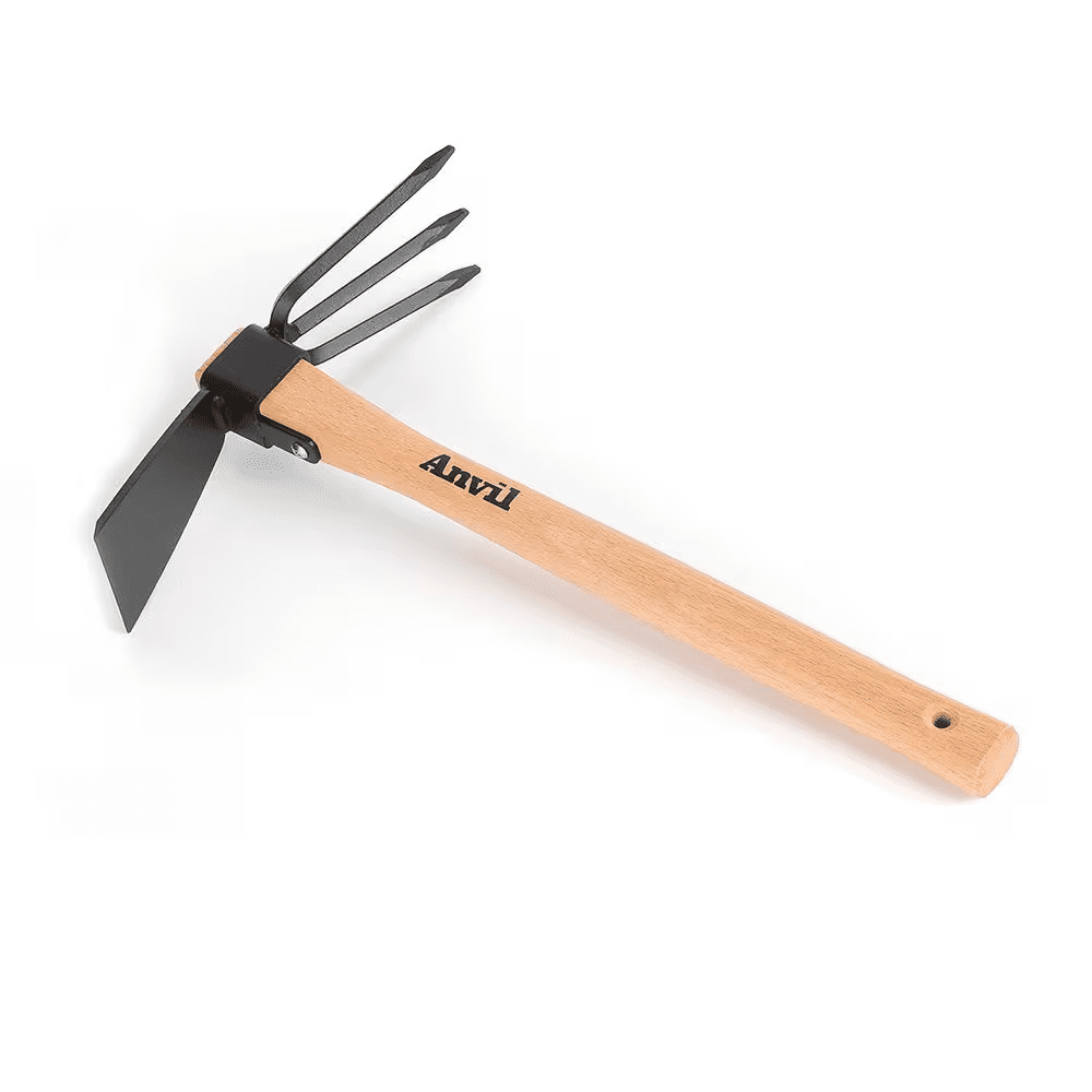 14-2/5 In. Wood Handle Digging Hoe/Cultivator Combo - Image 6