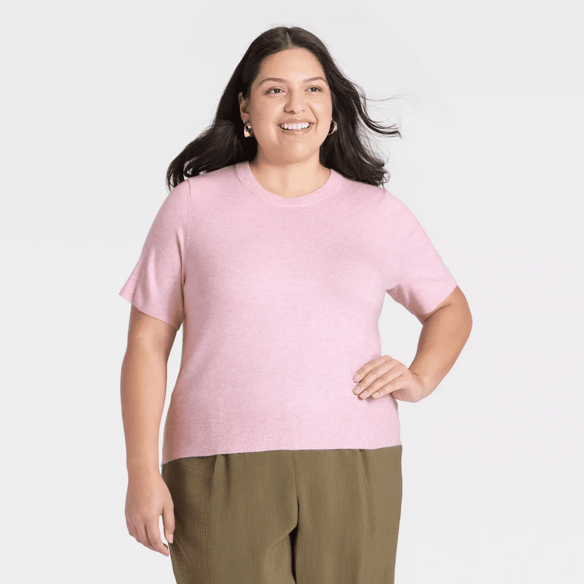 Women'S Short Sleeve Cozy Knit Sweater - Image 12