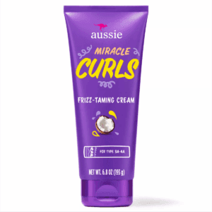 Aussie Miracle Curls Frizz Taming Curl Cream with Coconut & Jojoba - 6.8Oz
