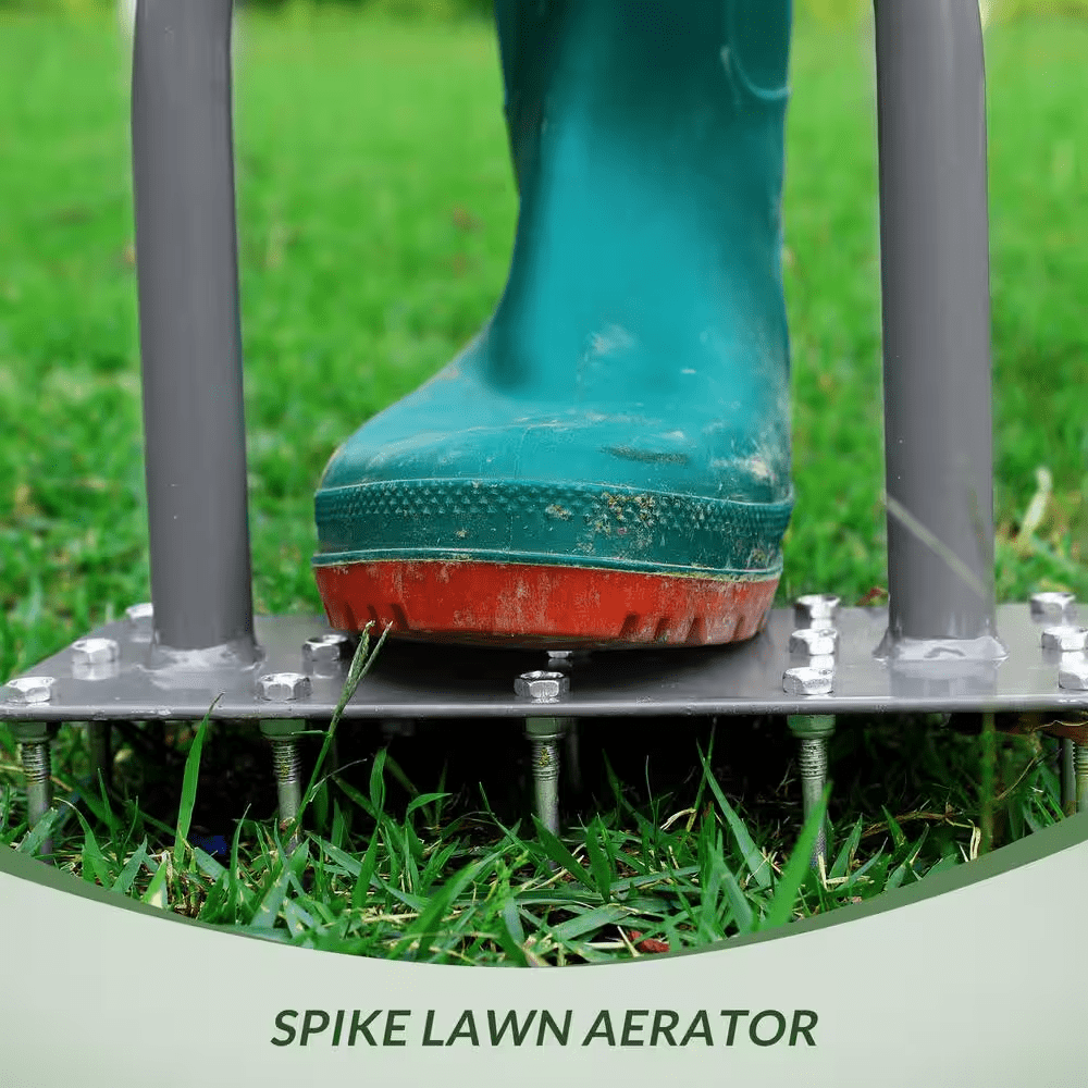 15 Iron Spikes Lawn Aerator Metal Manual Dethatching Soil Aerating Lawn T-Handle Grass Aerator Tools for Yard and Lawn - Image 5