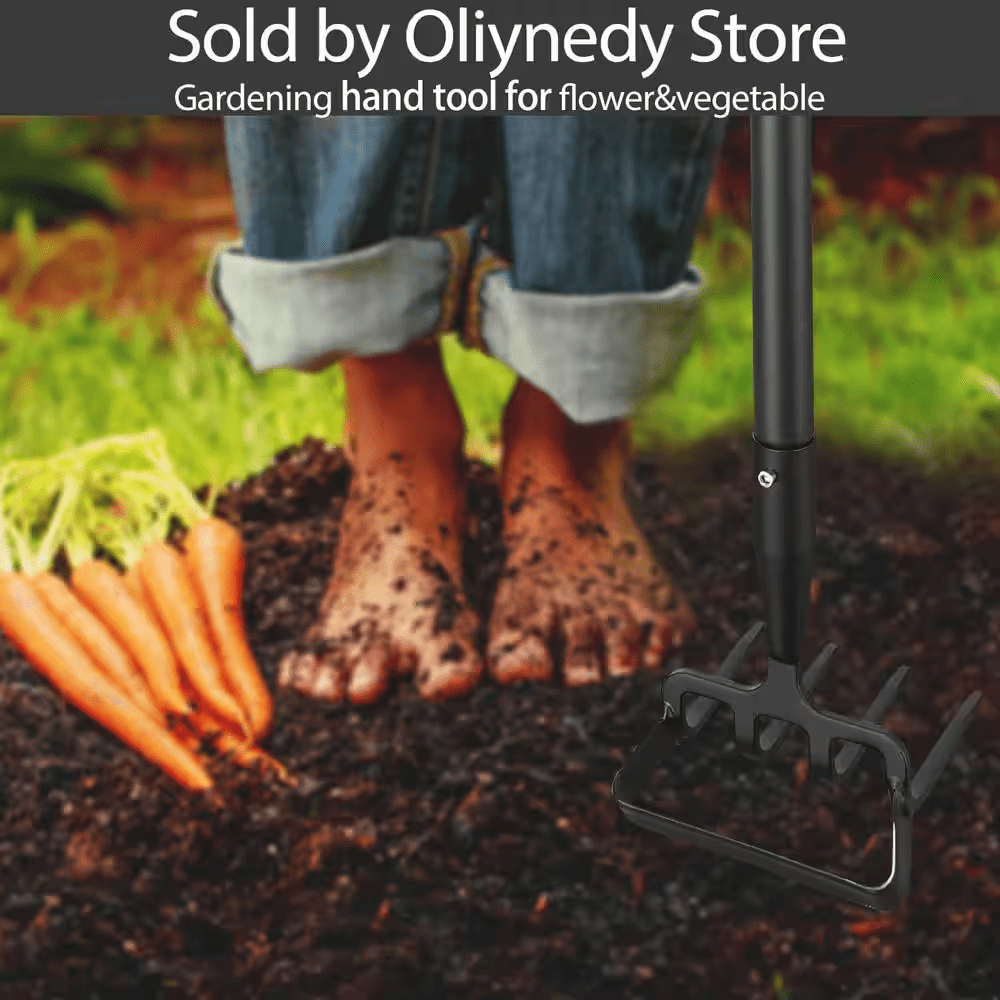 62 In. Stirrup Hoe and Cultivator Garden Tool Heavy Duty Scuffle Loop Hula Action Hoe Weeding Hand Tools - Image 7