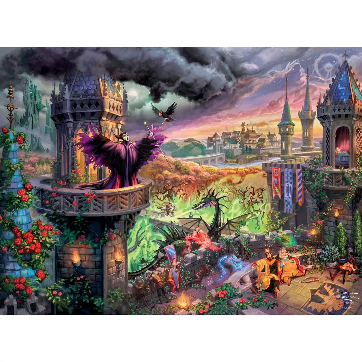 Silver Select Thomas Kinkade Disney Maleficent 1000Pc Puzzle: Fantasy Cardstock Jigsaw by Buffalo Games - Image 4