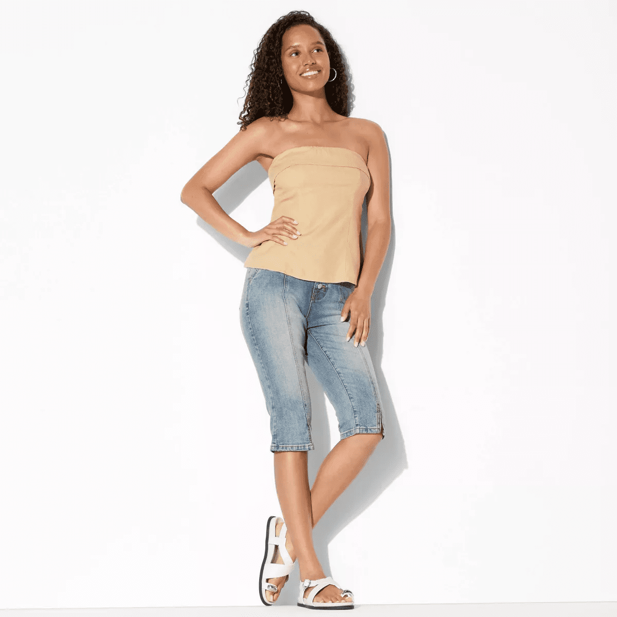 Women'S Foldover Linen Blend Tube Top - Image 7