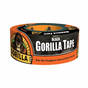 Gorilla 10 Yard Duct Tape Black: Industrial Adhesive, 1.88" Wide, Heat Resistant, 1 Year Warranty