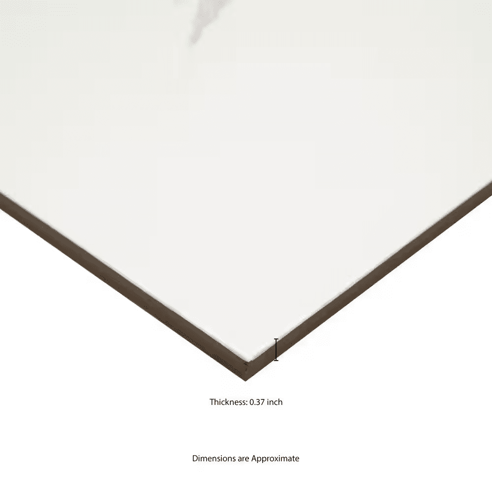 Carrara White Marble Look Polished Porcelain Tile, 12 In. X 24 In. Floor and Wall (16 Sq. Ft. /Case) - Image 10