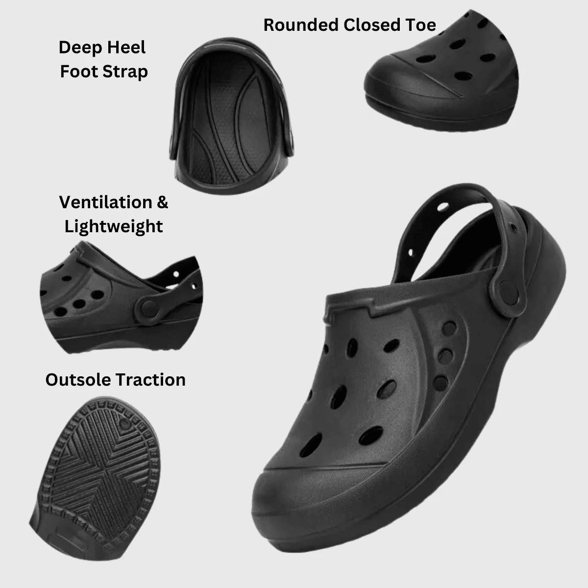 Alpine Swiss Mens Clogs Lightweight Slip on Mules Water Sandals Comfort Gardening Shoes - Image 3
