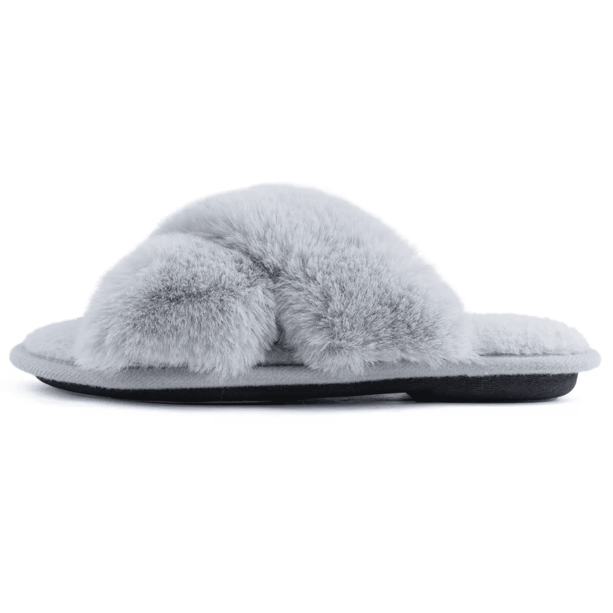Rockdove Women'S Adeline Cross-Band Faux Fur Slide Slipper - Image 3