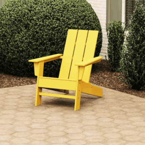 Grant Park Lemon Modern Plastic Patio Outdoor Adirondack Chair
