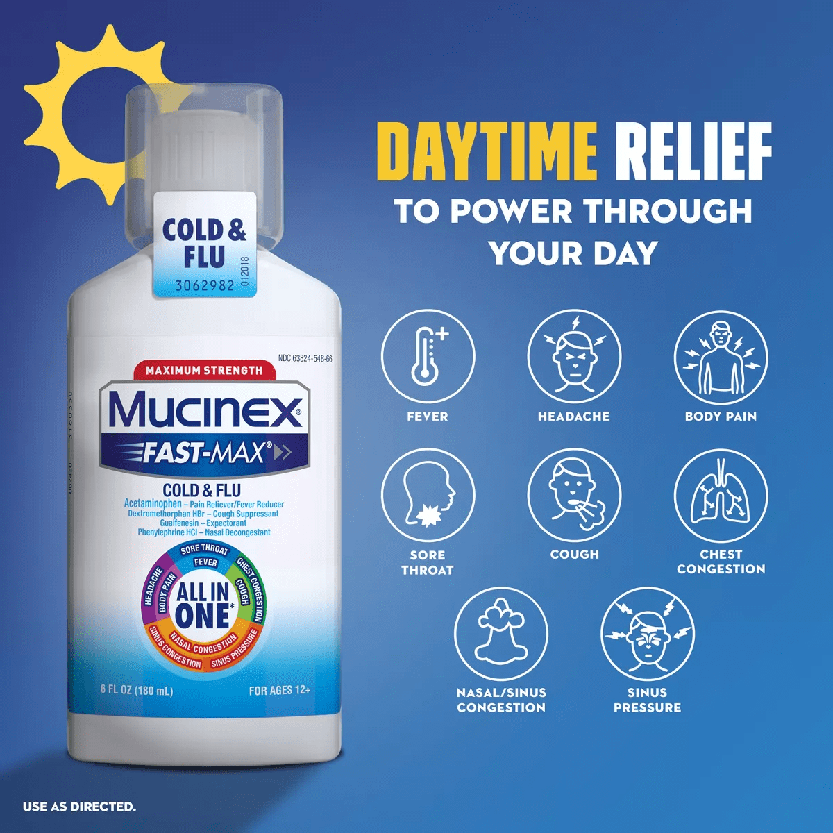 Mucinex Max Strength Cold & Flu Medicine - Day & Night - Liquid - 6 Fl Oz/2Ct - Image 5