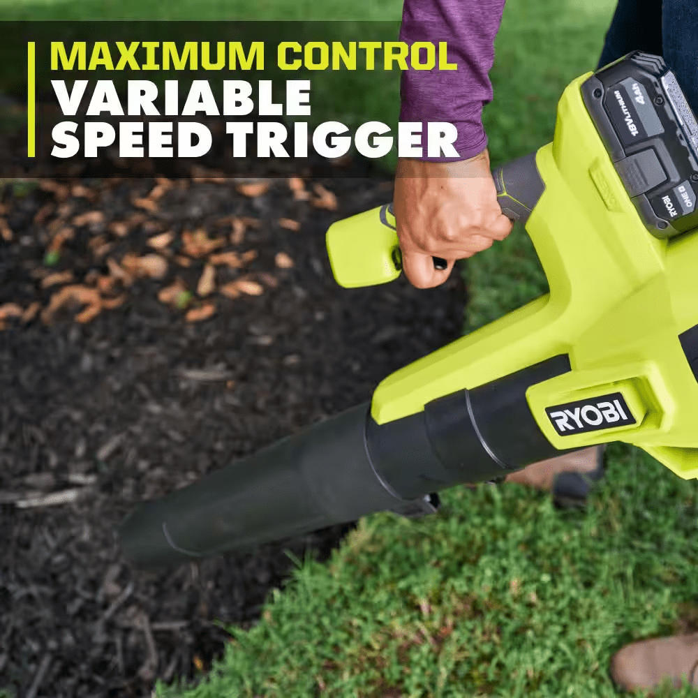 ONE+ 18V Cordless Battery String Trimmer/Edger and Jet Fan Blower Combo Kit (2-Tools) with 4.0 Ah Battery and Charger - Image 11