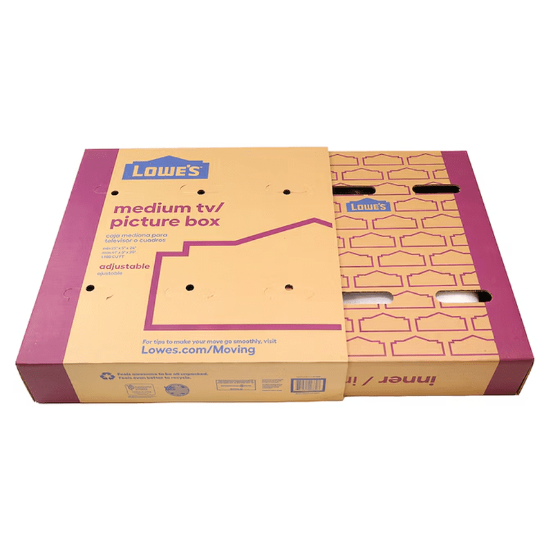 24-In W X 24-In H X 5-In D Medium Cardboard Television Moving Box with Handle Holes - Image 2