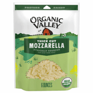 Organic Valley Mozzarella Thick Shredded Cheese - 6Oz