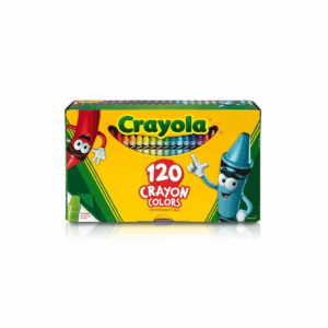 Crayola 120Ct Bulk Crayon Set with Sharpener Kids School Supplies Art Classroom Essentials for Teachers 120 Colors Ages 3+