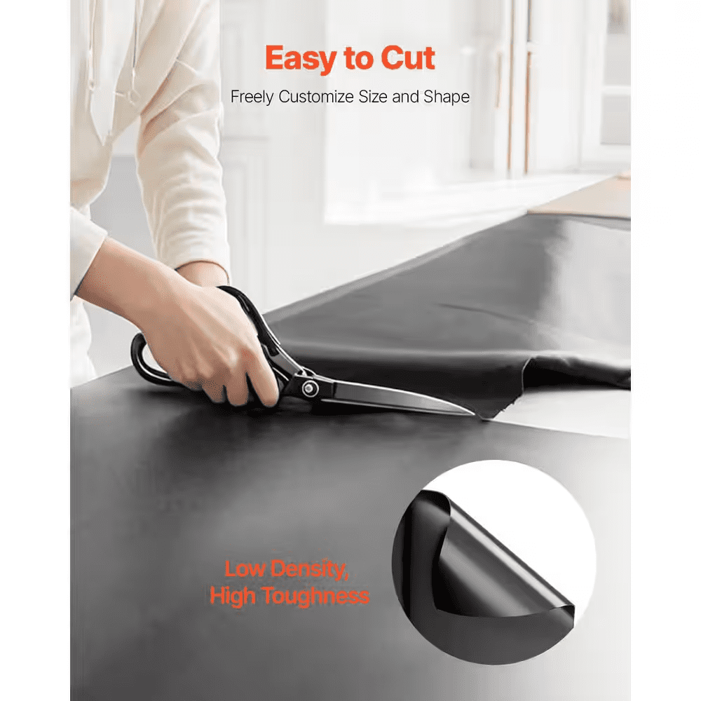 3 Ft. X 50 Ft. Plastic Sheeting, 4 Mil Heavy Duty Roll Black Polyethylene Tarp for Crawl Space Vapor Barrier - Image 6