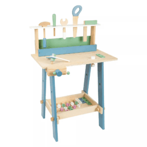Small Foot Wooden Toys Premium Nordic Workbench: Includes 30 Pieces, Educational Toy Tools & Accessories