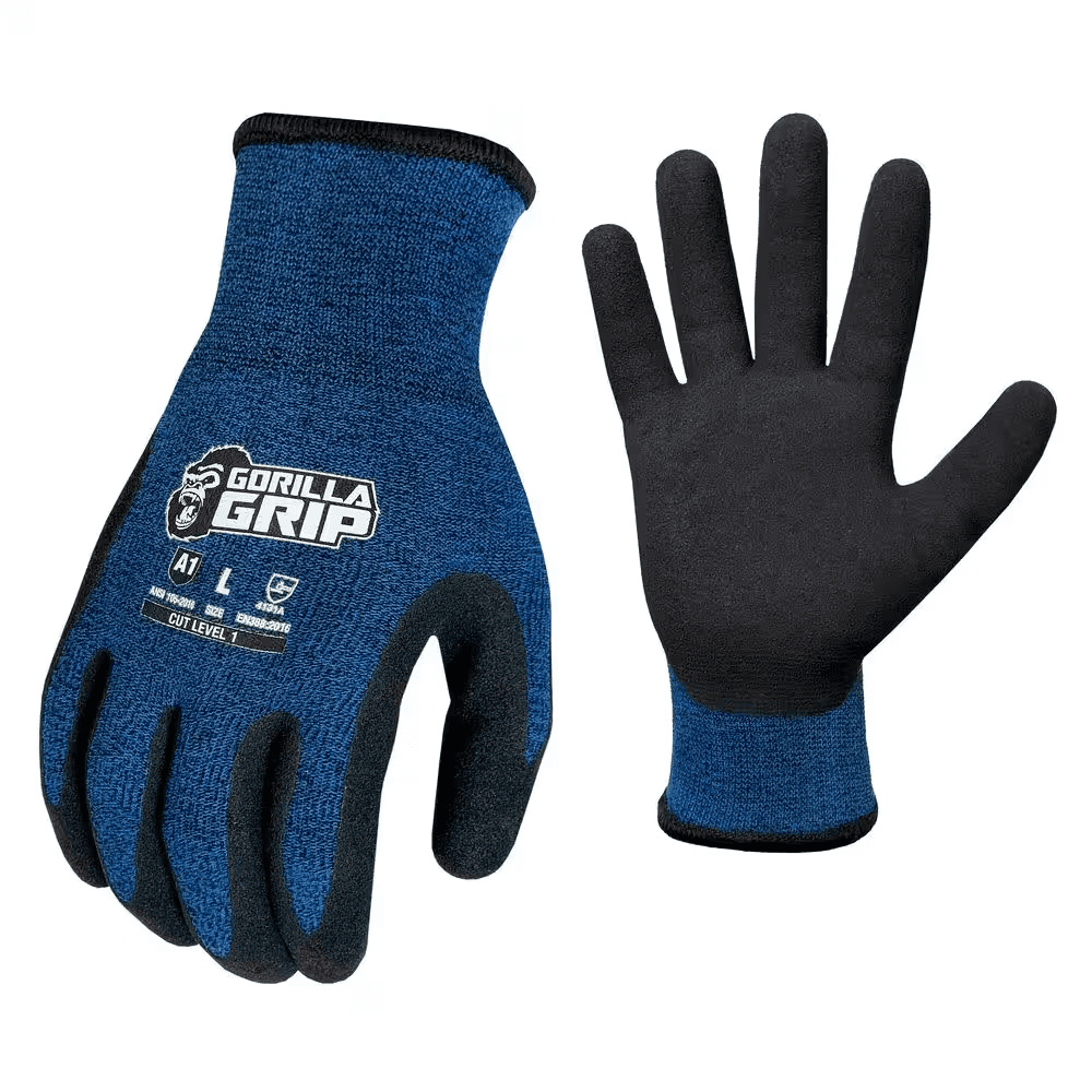 Extra Large Insulated Precision Grip A1 Cut Resistant Outdoor and Work Glove