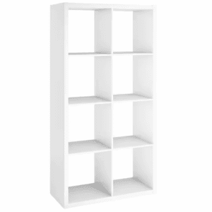 57.95-In H X 29.87-In W X 13.5-In D White Wood Laminate 8 Cube Organizer