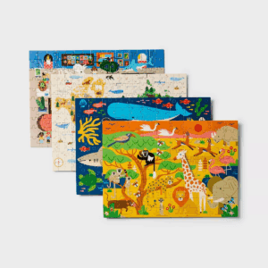 4 Pack Jigsaw Puzzles 100-200Pcs - Gigglescape™: Kids, 100 Piece, Ages 6+, Fantasy Theme, Problem Solving