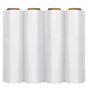 18 In. W X 1500 Ft. L 80 Gauge Pallet Wrap Stretch Wrap Hand Shrink Wrap (4-Roll), for Packaging