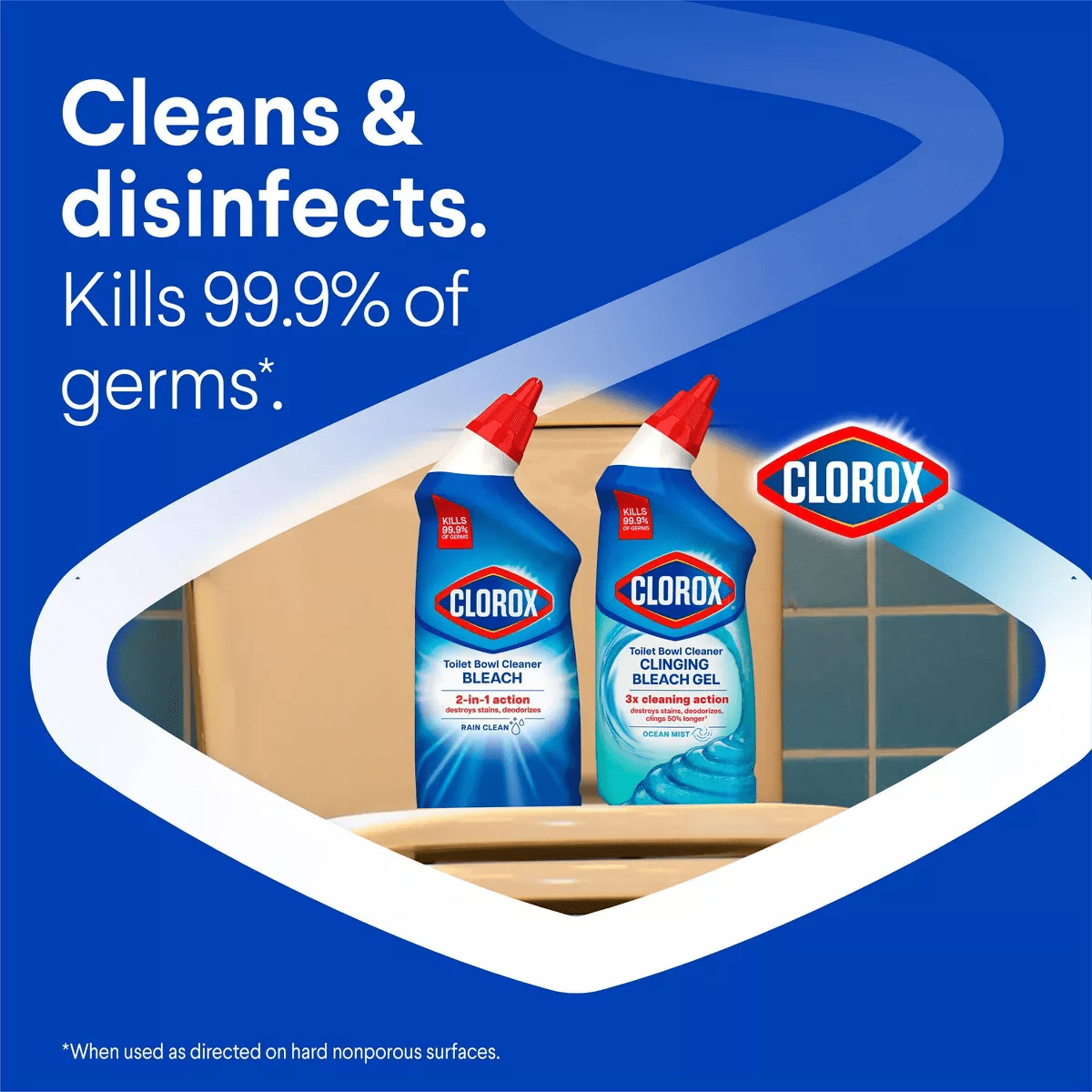 Clorox Rain Clean Toilet Bowl Cleaner with Bleach - 24Oz/2Ct - Image 5