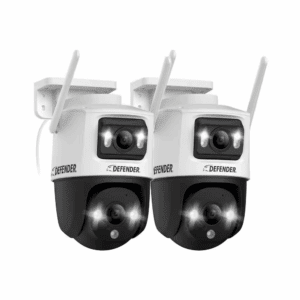 AI Powered Guard Pro 3K plus Dual Lens PTZ Wi-Fi 6-Plug-In Security Camera -2 Pack