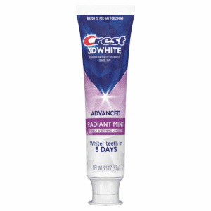 Crest 3D White Advanced Teeth Whitening Toothpaste, Radiant Mint