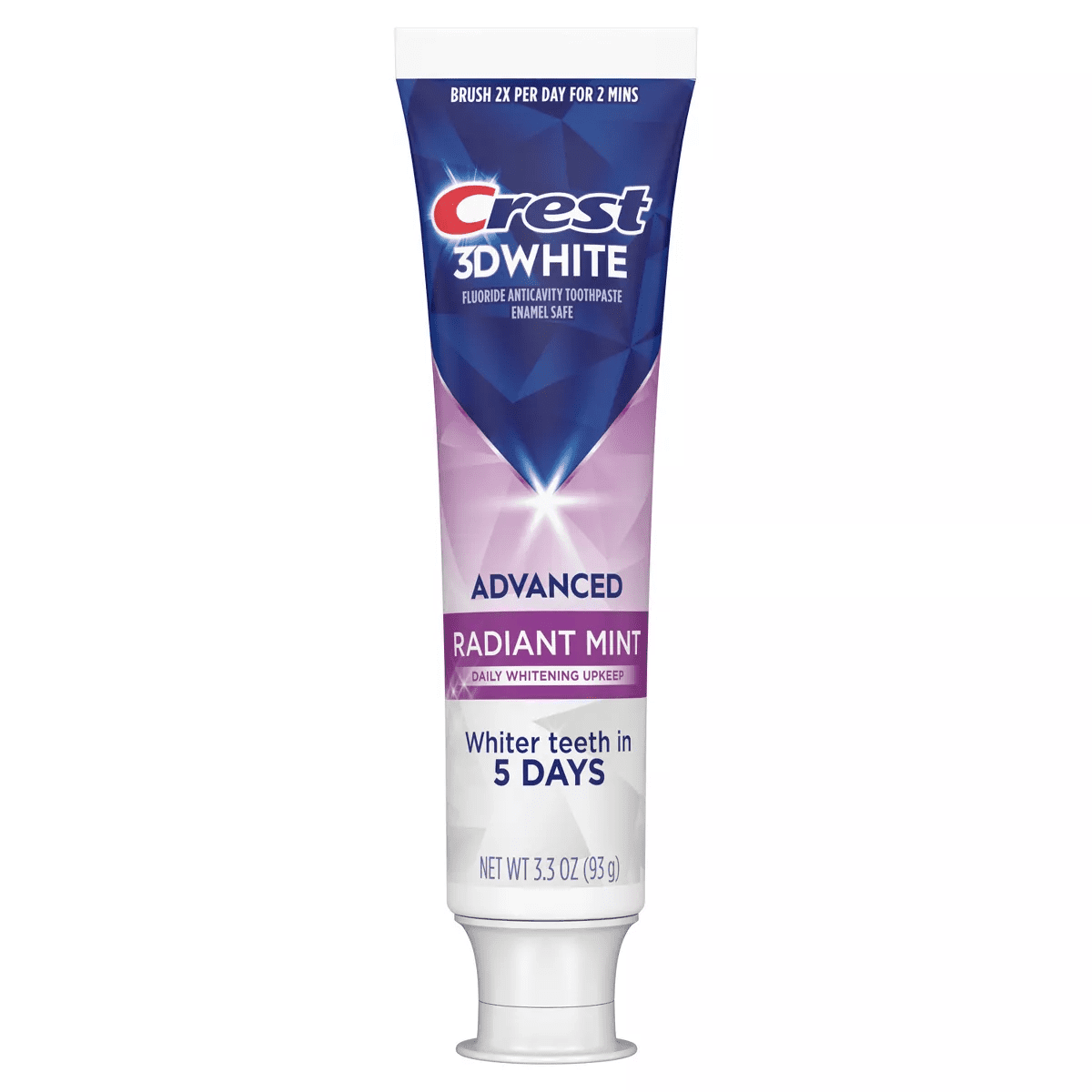 Crest 3D White Advanced Teeth Whitening Toothpaste, Radiant Mint