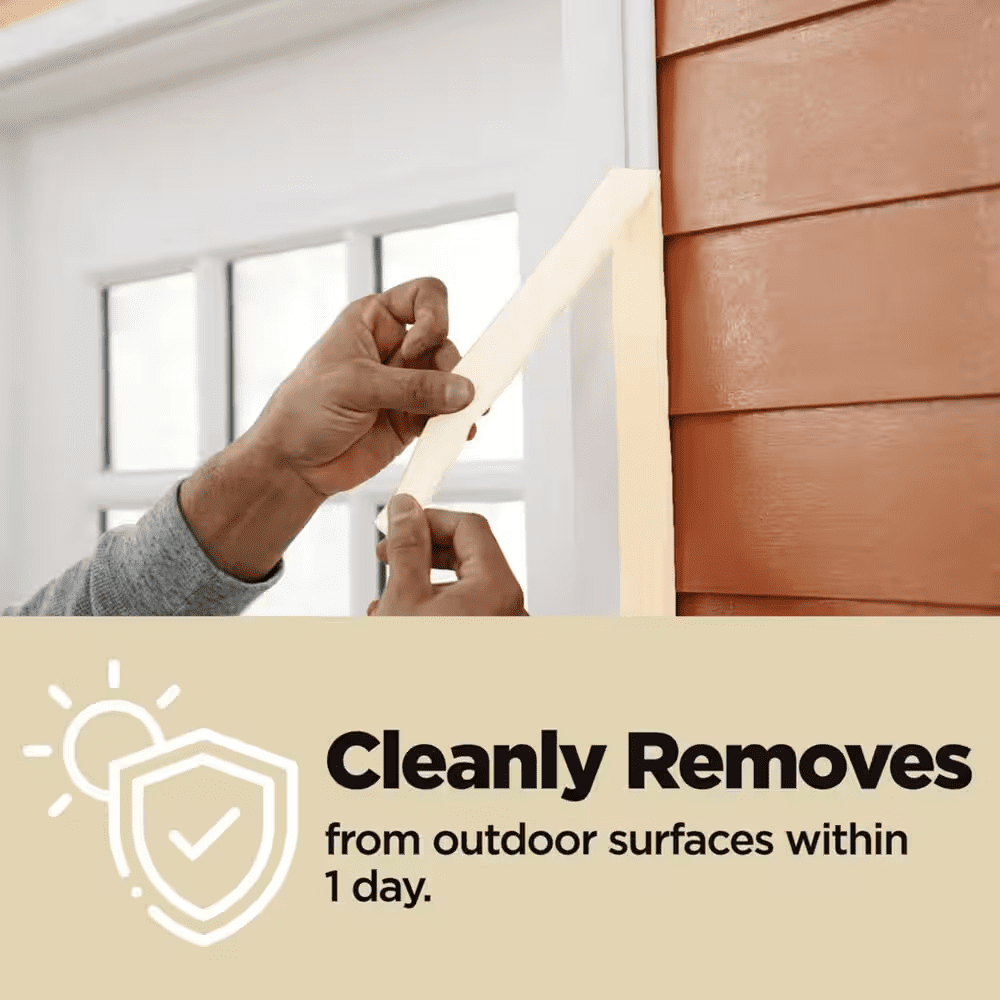 Scotch 1.88 In. X 60.1 Yds. Multi-Surface Contractor Grade Tan Masking Tape (6 Rolls) - Image 9