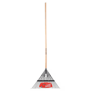 24-In Steel Leaf Rake with Wood Handle