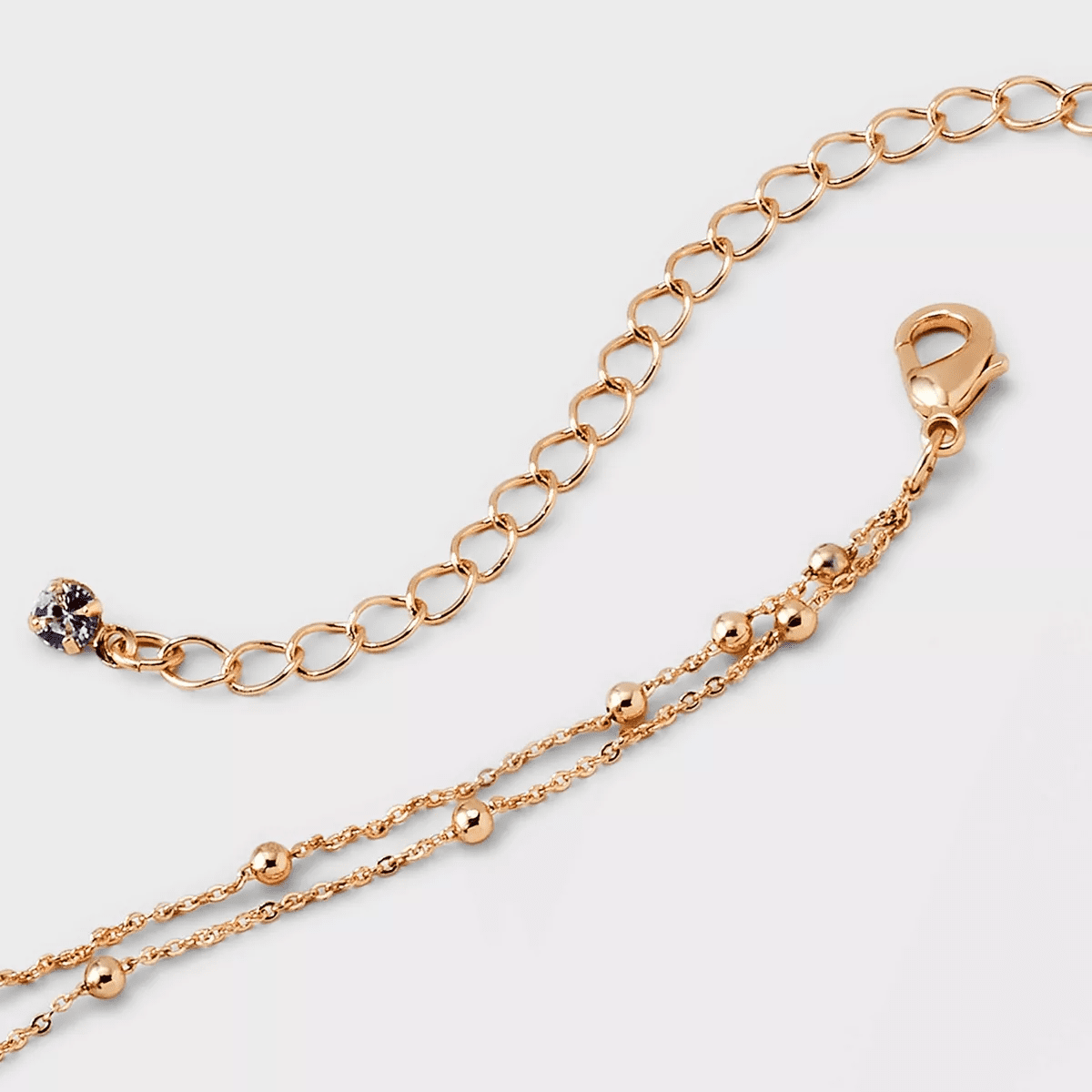 Gold 2 Row Satellite Chain Necklace - a New Day™ Gold: Nickel-Free Multi-Strand with Lobster Claw Clasp - Image 4