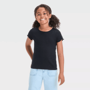 Girls' Short Sleeve Ribbed T-Shirt - Cat & Jack™