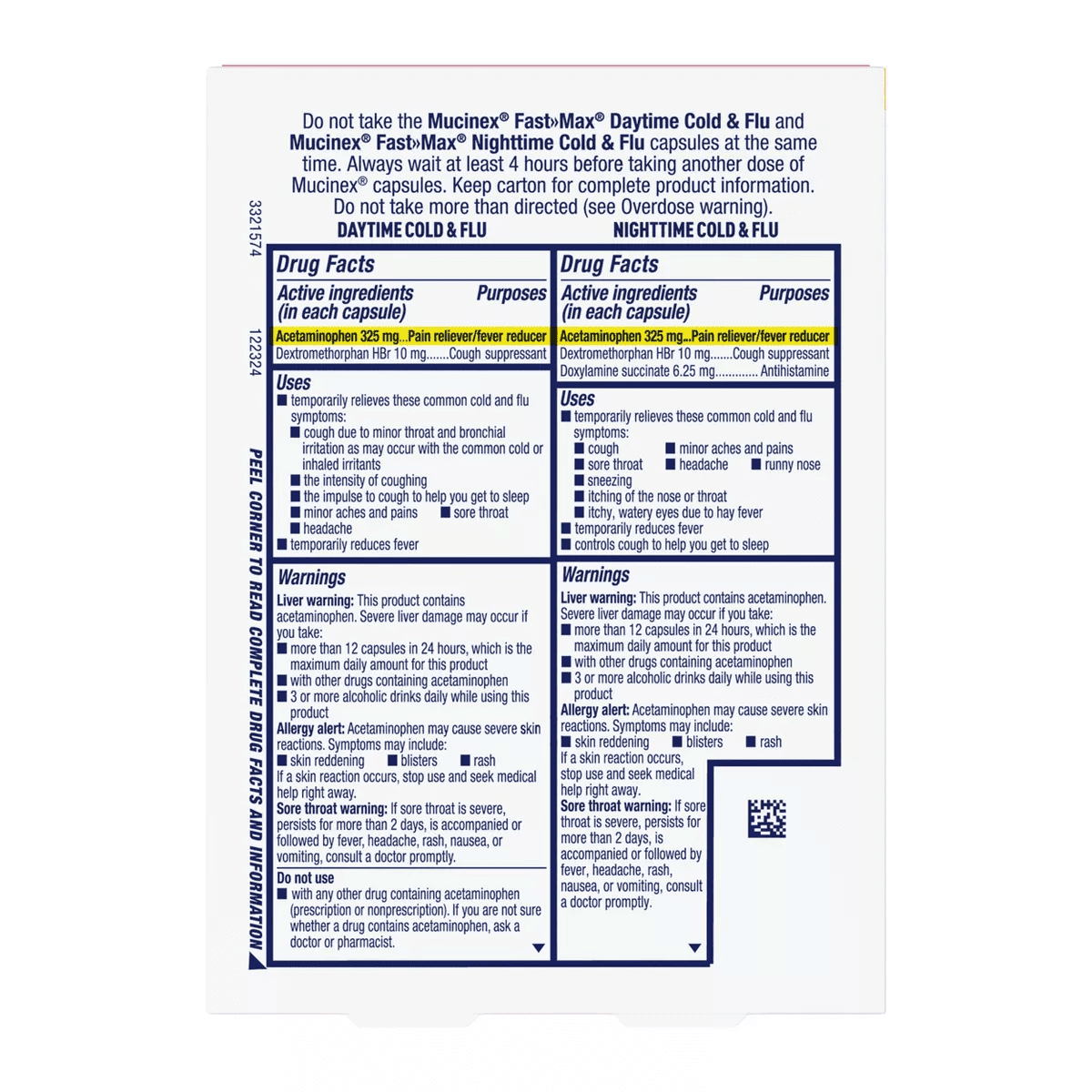 Mucinex FAST-MAX - Day/Night Cold & Flu Liquid Gel Caplet - 24Ct - Image 9