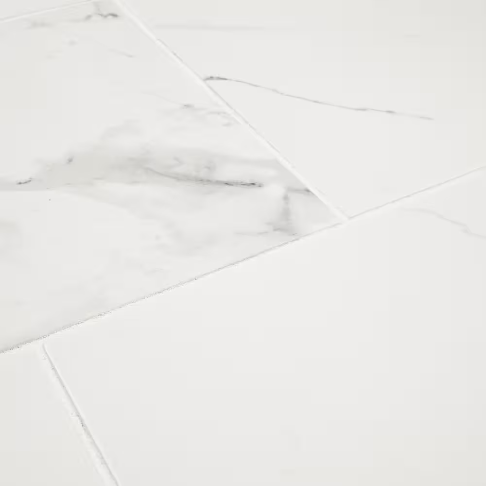 Carrara White Marble Look Polished Porcelain Tile, 12 In. X 24 In. Floor and Wall (16 Sq. Ft. /Case) - Image 7