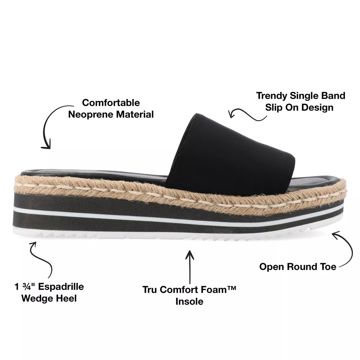 Journee Women'S Comfort System Rosey Medium and Wide Width Espadrille Sandals - Image 9