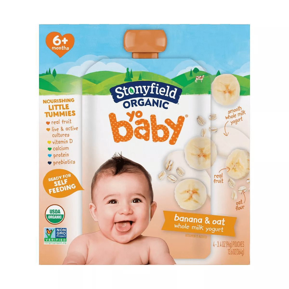 Stonyfield Organic Yobaby Whole Milk Yogurt - 4Ct/3.4Oz Pouches - Image 9