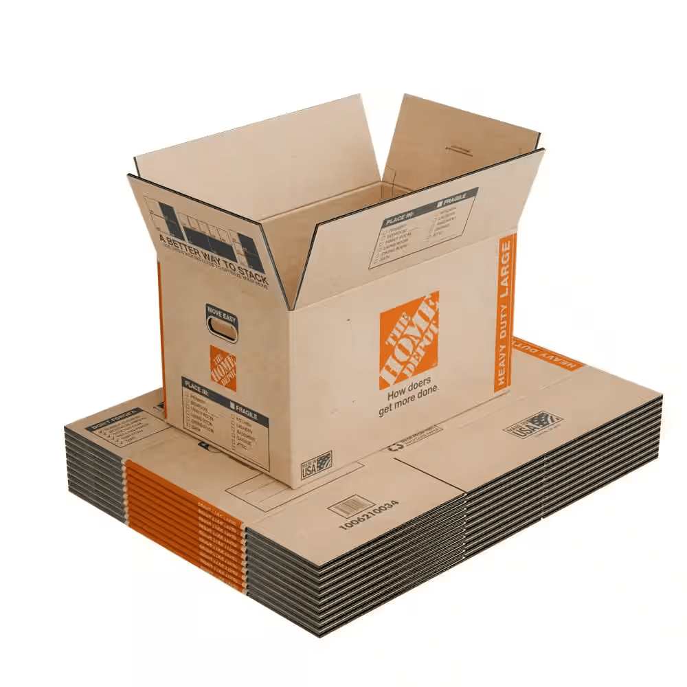 26 In. L X 16 In. W X 15 In. D Heavy-Duty Large Moving Shipping and Packing Box with Handles - Image 4