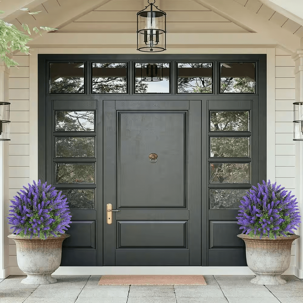 1.8 Ft. Artificial Lavender Trees in Black Pots, 21.6 In. Lavender Ball Topiary for Indoor/Outdoor Decor, 2-Pack - Image 5