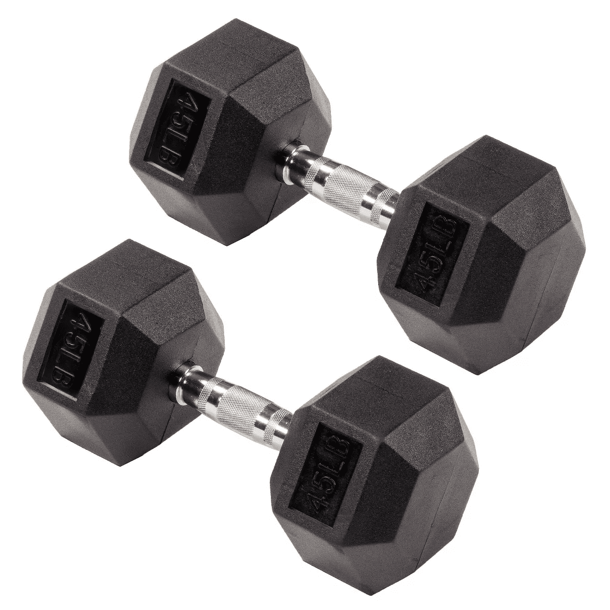 Signature Fitness Hex Dumbbells Non-Slip Free Weights Full Body Strength Training Home Gym Workout Equipment Set - Image 9