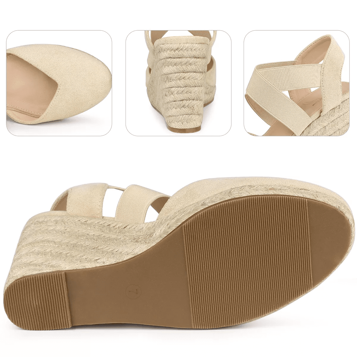 Perphy Women'S Braided Upper Platform Closed Toe Espadrille Wedge Heel Sandals - Image 4