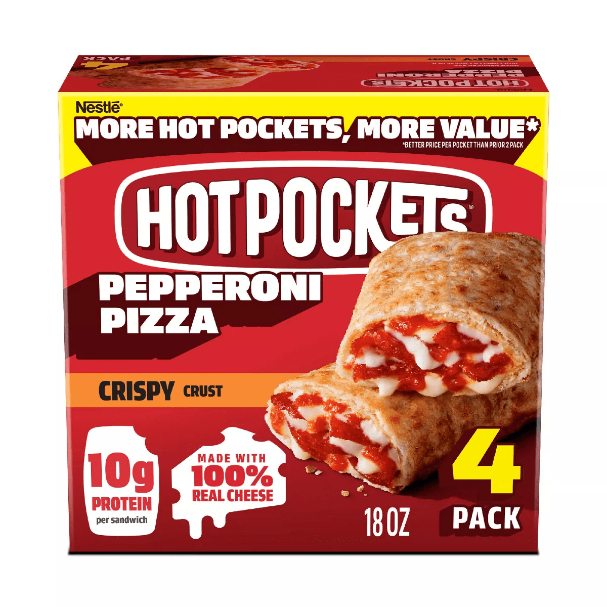 Hot Pockets Pepperoni Pizza Frozen Snacks - 18Oz/4Ct