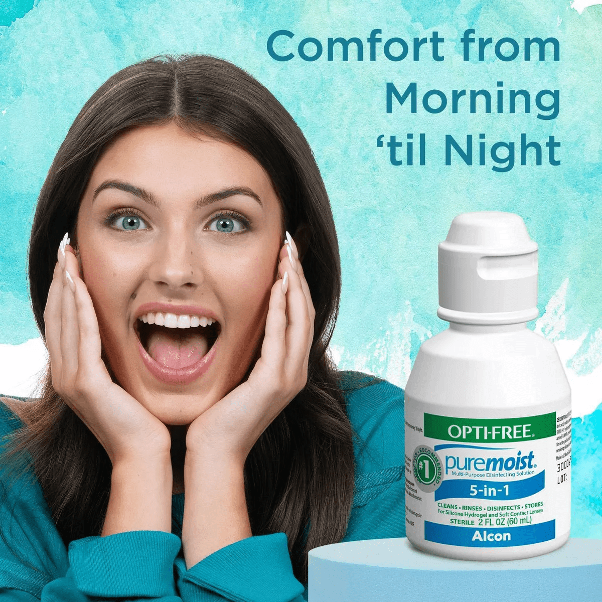 Opti-Free Puremoist Multi-Purpose Disinfecting Contact Lens Solution - 2 Fl Oz - Image 6